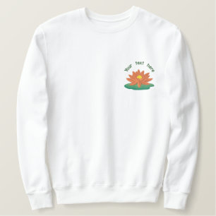 At the Beach - Waterlily Embroidered Sweatshirt