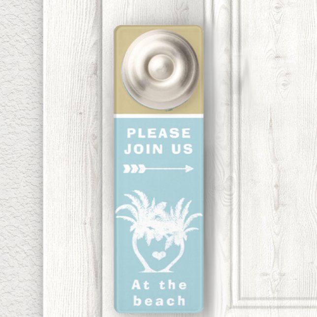 At the Beach Yellow Gray & White Aztec Pattern Door Hanger (Creator Uploaded)