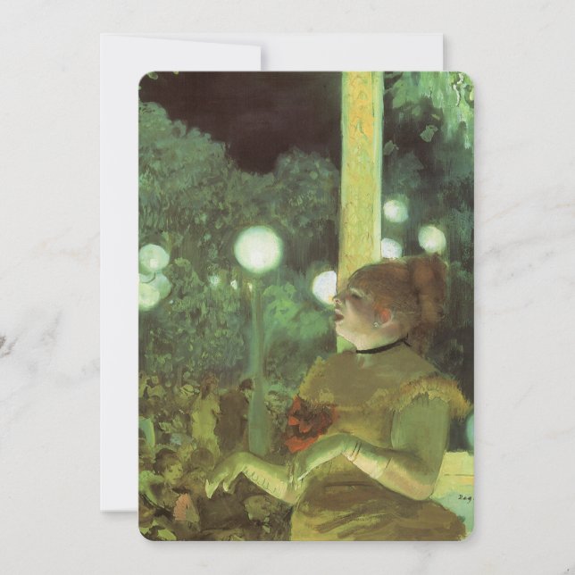 At the Cafe Concert by Degas Degas, Karaoke Party Invitation (Front)