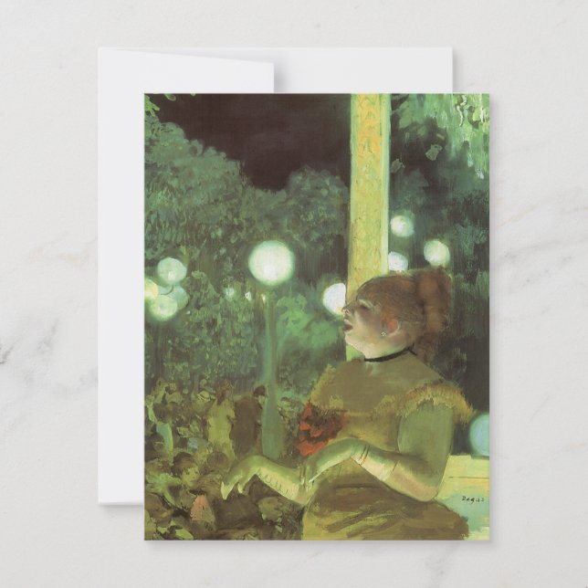 At the Cafe Concert by Edgar Degas, Karaoke Party Invitation (Front)