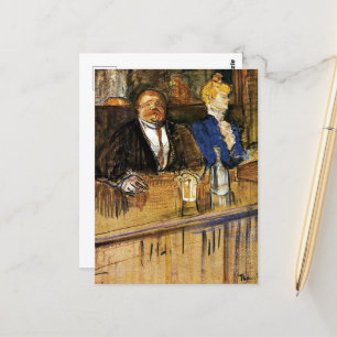 At the Cafe, the Customer and the Anemic Cashier Postcard