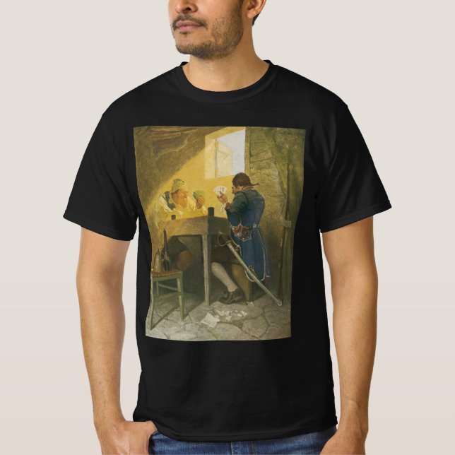 At the Cards in Cluny’s Cage by NC Wyeth T-Shirt (Front)
