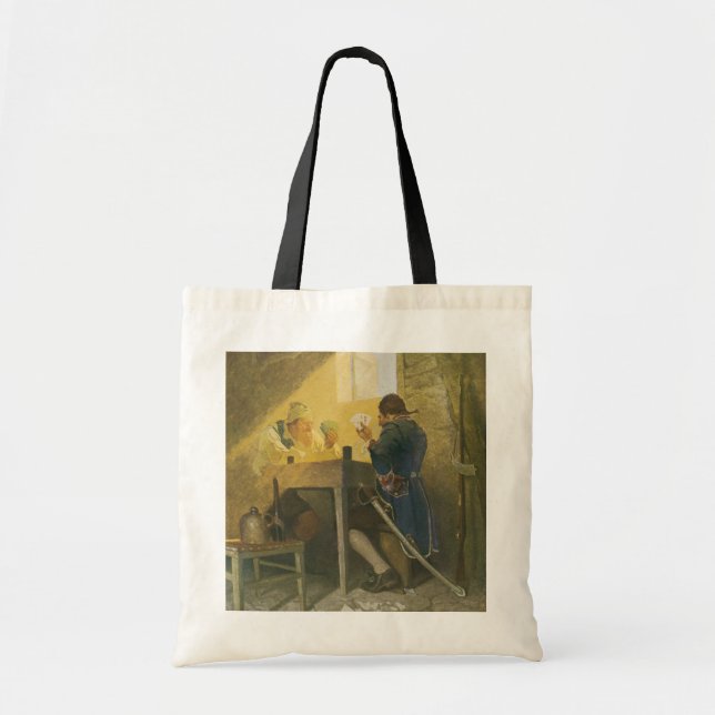 At the Cards in Cluny’s Cage by NC Wyeth Tote Bag (Front)