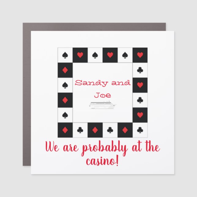 At the Casino Cruise Door Magnet (Front)