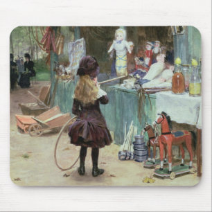 At the Champs-Elysees Gardens, c.1897 (gouache on Mouse Pad