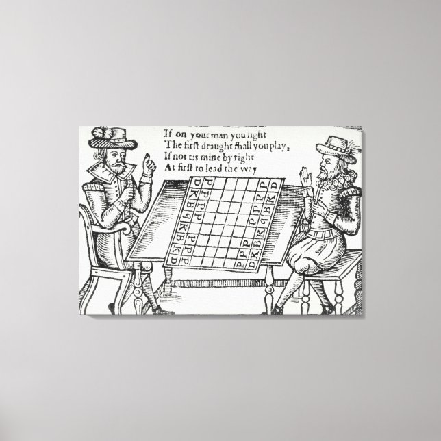 At the Chess Board Canvas Print (Front)