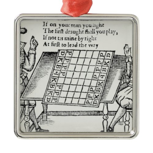 At the Chess Board Metal Ornament