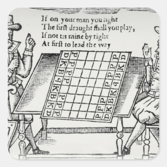 At the Chess Board Square Sticker (Front)