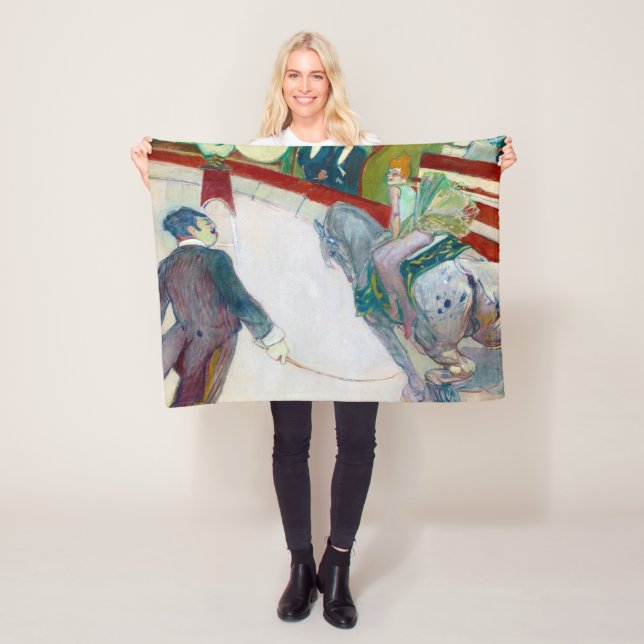 At the Circus, Lautrec Fleece Blanket (In Situ)