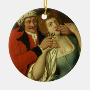 At the Dentist (oil on canvas) Ceramic Ornament