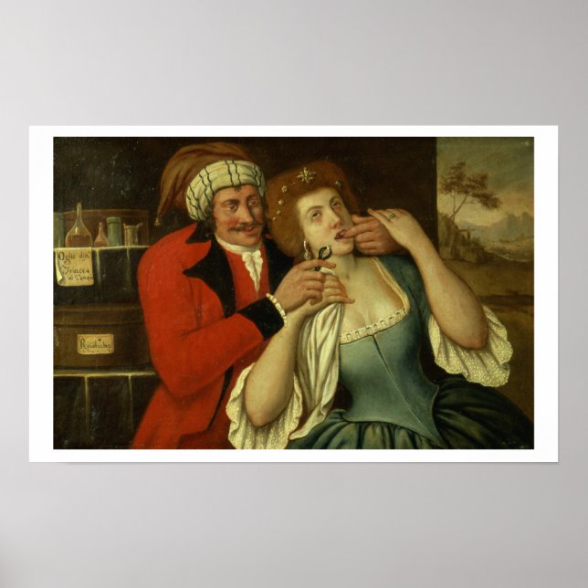 At the Dentist (oil on canvas) Poster (Front)