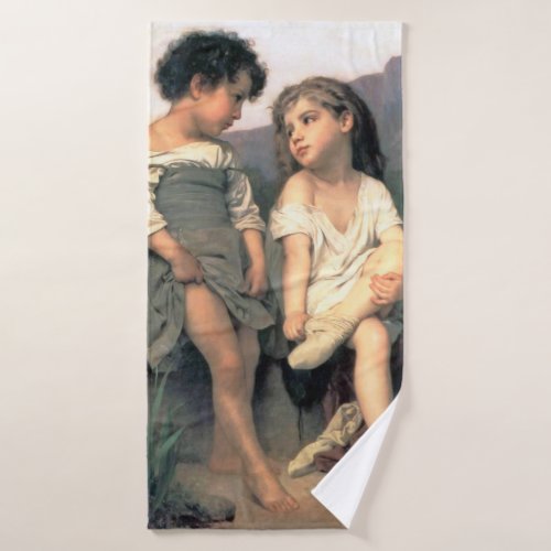 At the Edge of the Brook Bouguereau Bath Towel
