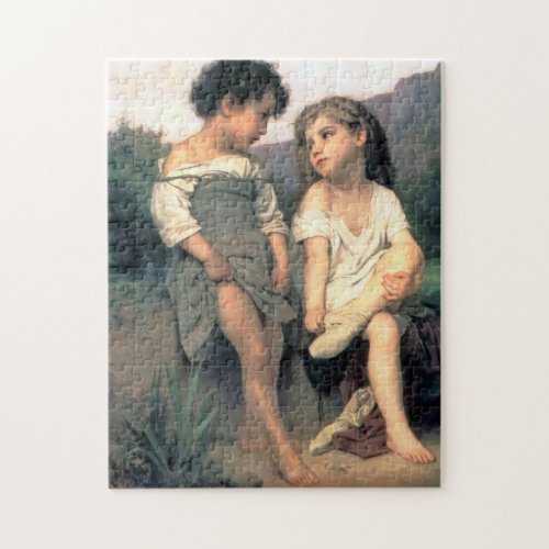 At the Edge of the Brook Bouguereau Jigsaw Puzzle