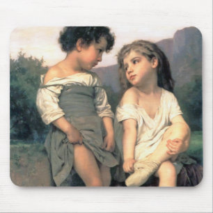 At the Edge of the Brook, Bouguereau Mouse Pad