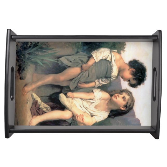 At the Edge of the Brook, Bouguereau Serving Tray (Front)