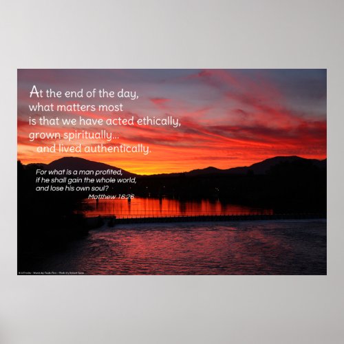 At the End of the Dayinspirational poster