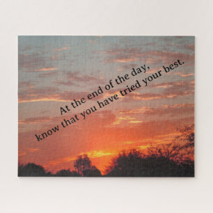 At the End of the Day Sunset Inspirational Jigsaw Puzzle
