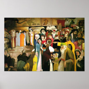 At the Entrance of the Wailing Wall in Jerusalem Poster