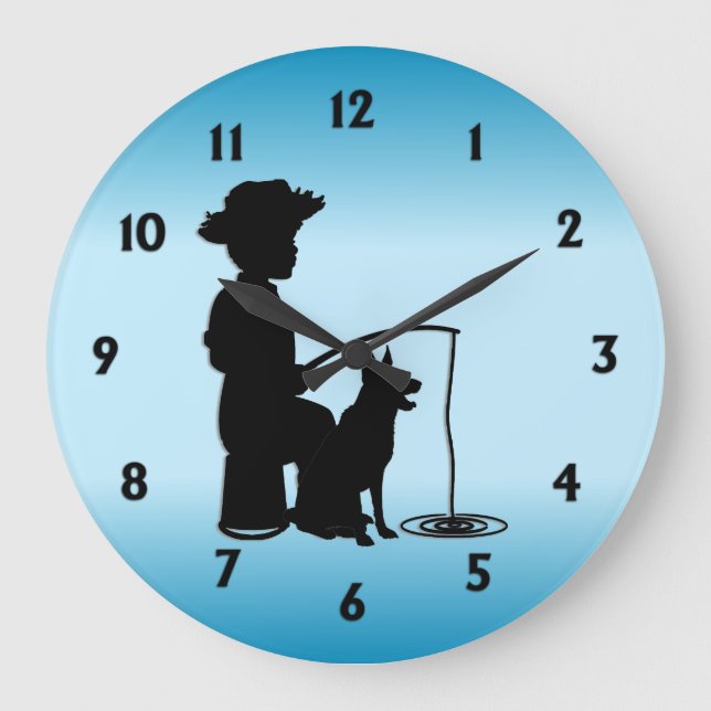 At the Fishing Hole Large Clock (Front)