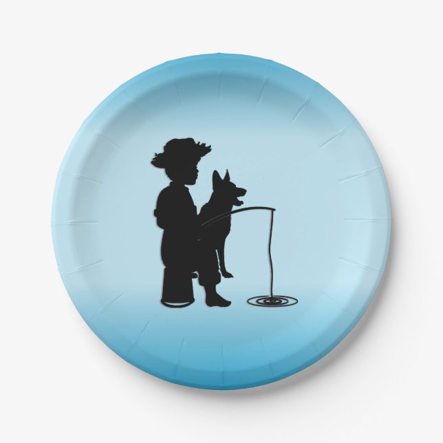 At the Fishing Hole Paper Plates (Front)