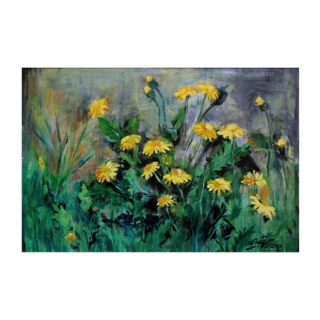 At the foot of old wall acrylic print (Front)