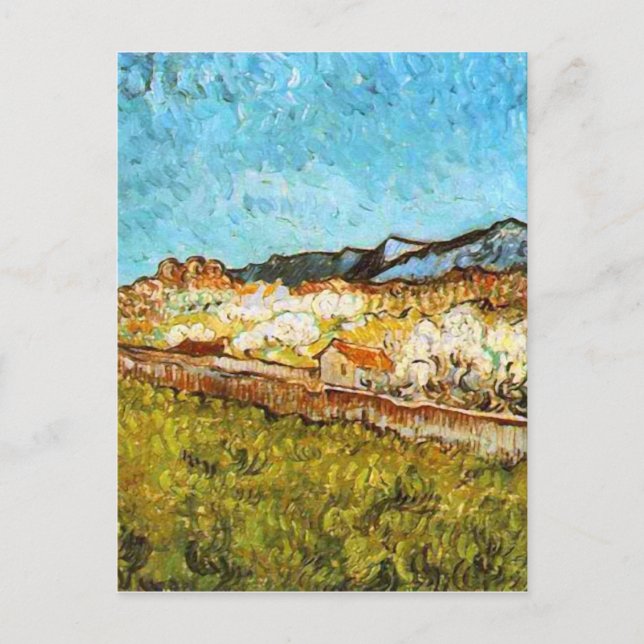 At the Foot of the Mountains Van Gogh Fine Art Postcard (Front)