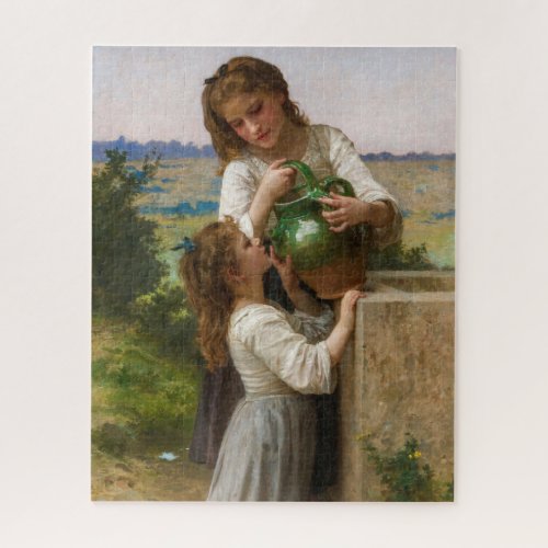 At The Fountain by William Adolphe Bouguereau Jigsaw Puzzle