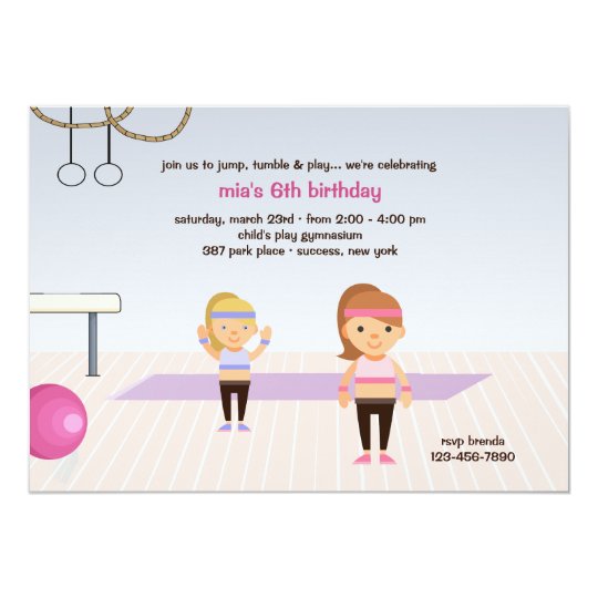 At The Gym Birthday Party Invitation | Zazzle.com