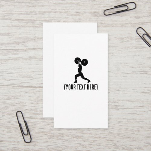 At the gym silouhette  Personal Trainer Business Card
