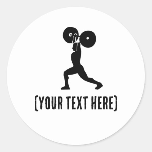 At the gym silouhette  Personal Trainer Classic Round Sticker
