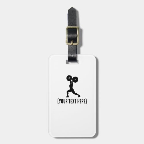 At the gym silouhette  Personal Trainer Luggage Tag