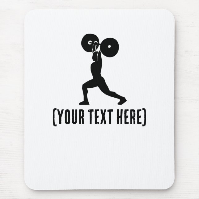 At the gym silouhette | Personal Trainer Mouse Pad (Front)