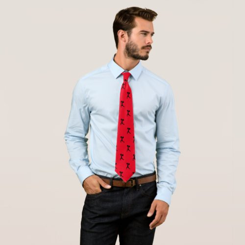 At the gym silouhette  Personal Trainer Neck Tie
