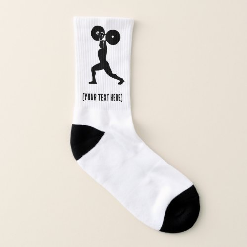At the gym silouhette  Personal Trainer Socks