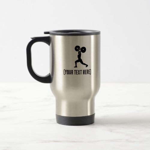 At the gym silouhette  Personal Trainer Travel Mug