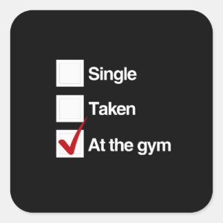 AT THE GYM SQUARE STICKER