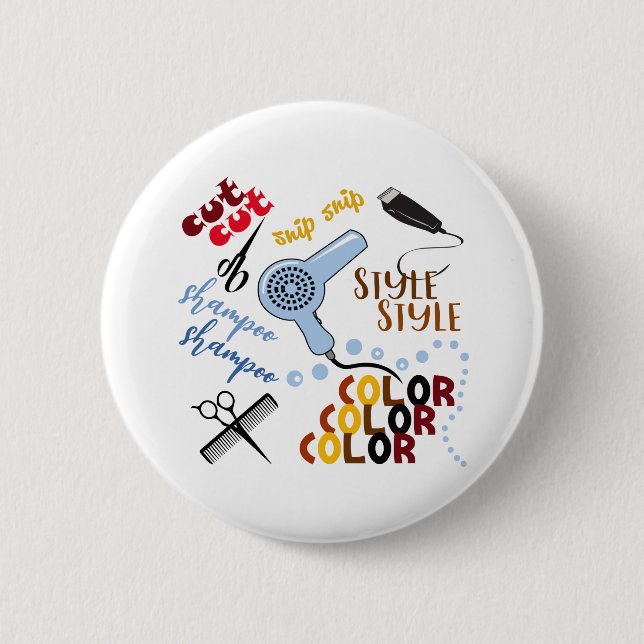 At The Hair Salon Button (Front)