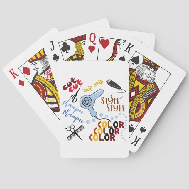 At The Hair Salon Poker Cards (Back)