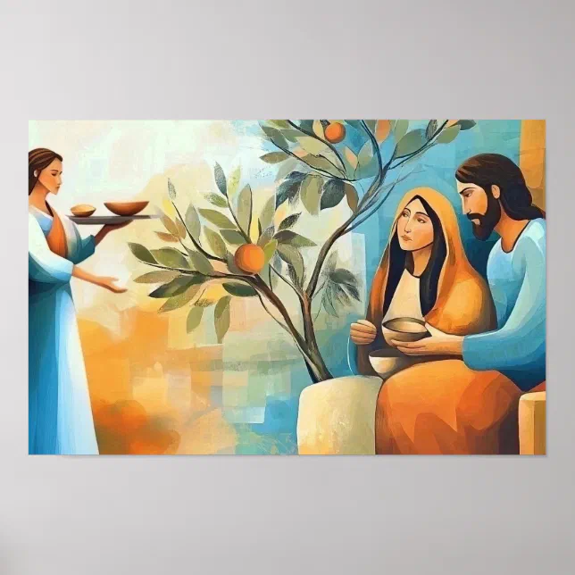 At the Home of Martha and Mary Poster | Zazzle