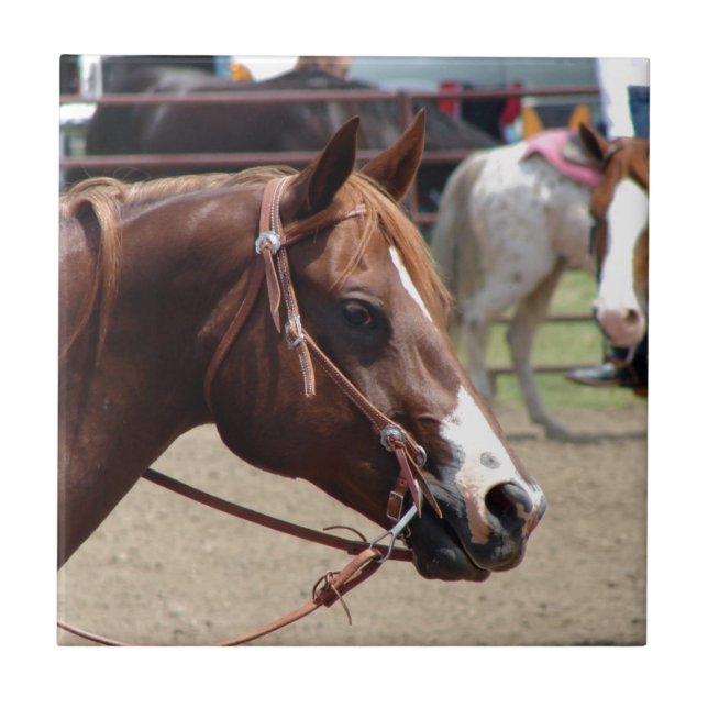 At the Horse Show Ceramic Tile (Front)