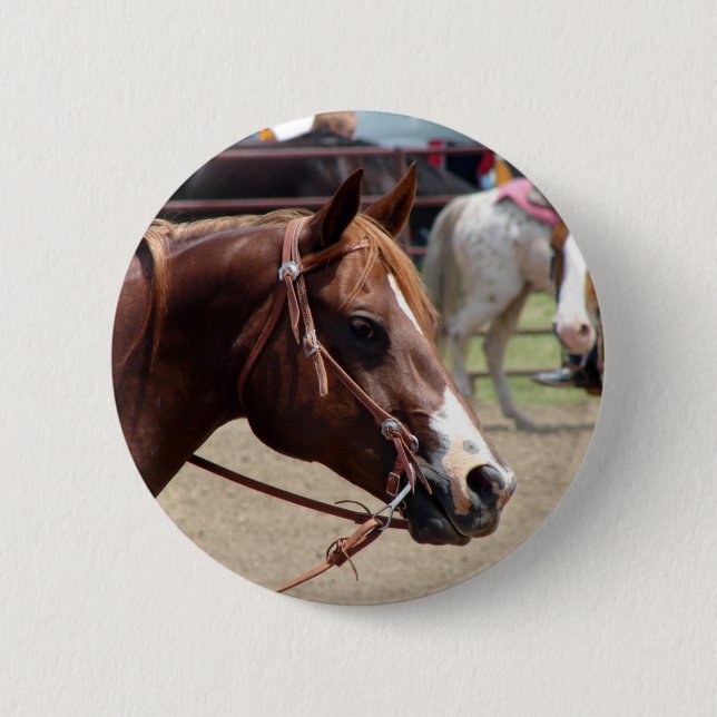 At the Horse Show Pinback Button (Front)