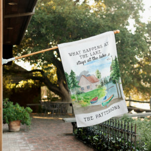 At the Lake   Family Name Wilderness House Flag
