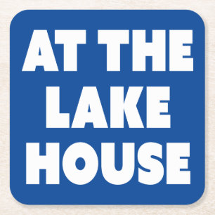 AT THE LAKE HOUSE SQUARE PAPER COASTER
