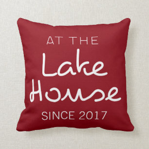 At The Lake House Throw Pillow