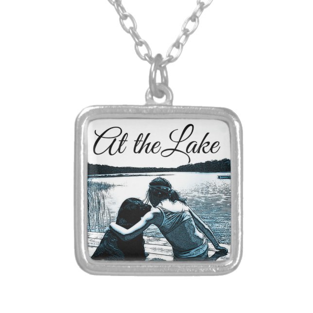 At the Lake. Silver Plated Necklace (Front)