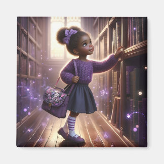 At the Library - Purple Magnet