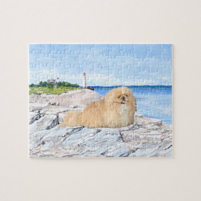 At the Lighthouse Jigsaw Puzzle (Horizontal)