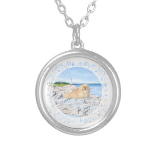 At the Lighthouse Silver Plated Necklace