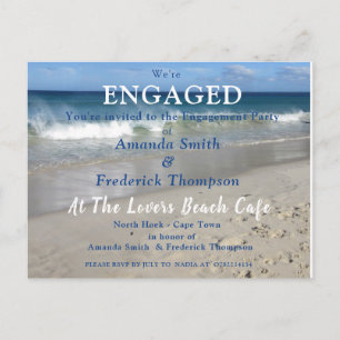 At the Lovers Beach Invitation Postcard