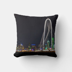 At The Margaret Hunt Hill Bridge Throw Pillow